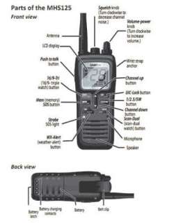 Uniden UN MHS125 Two Way Handheld VHF Marine Radio   1 Unit 