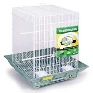  Clean Life Small Flight Cage   Green & White: Pet Supplies
