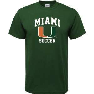   Miami Hurricanes Forest Green Soccer Arch T Shirt