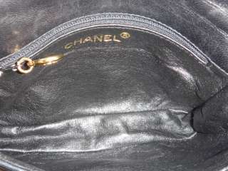 Vintage CHANEL Large Envelope Clutch Belt Waist Bag Quilted Lamb 