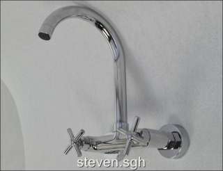 Chrome Wall Mounted Kitchen Sink Mixer Tap Faucet K036  