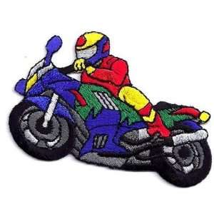  Motorcycle Racer  Iron On Embroidered Applique/Sports 