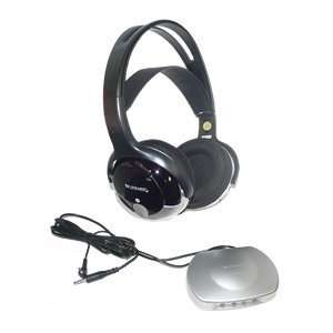  Wireless Headset Rechargeable Volume Control Works Computers Stereo 