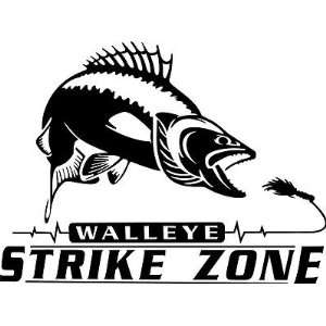 Walleye Strike Zone Vinyl Decal Boat Wall Car Or Truck   Made In USA 