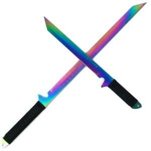   Rainbow Blade Full Tang Ninja Swords with Sheath