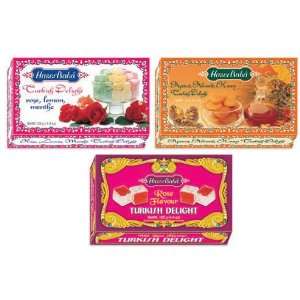 Assorted Turkish Delight 6 Pack (2 Rose, 2 Rose lemon mint, 2 Apricot 