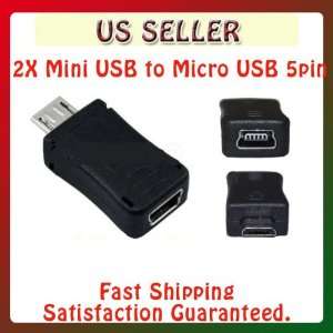    Two Mini to Micro USB Charger Adapter Converter: Electronics