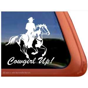  Cowgirl Up American Paint Horse Trailer Vinyl Window 