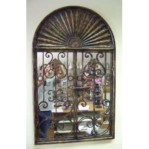  Antique Style Shutter Glass Wall Mirror