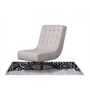  Jazz White Leather Swivel Accent Chair: Home & Kitchen